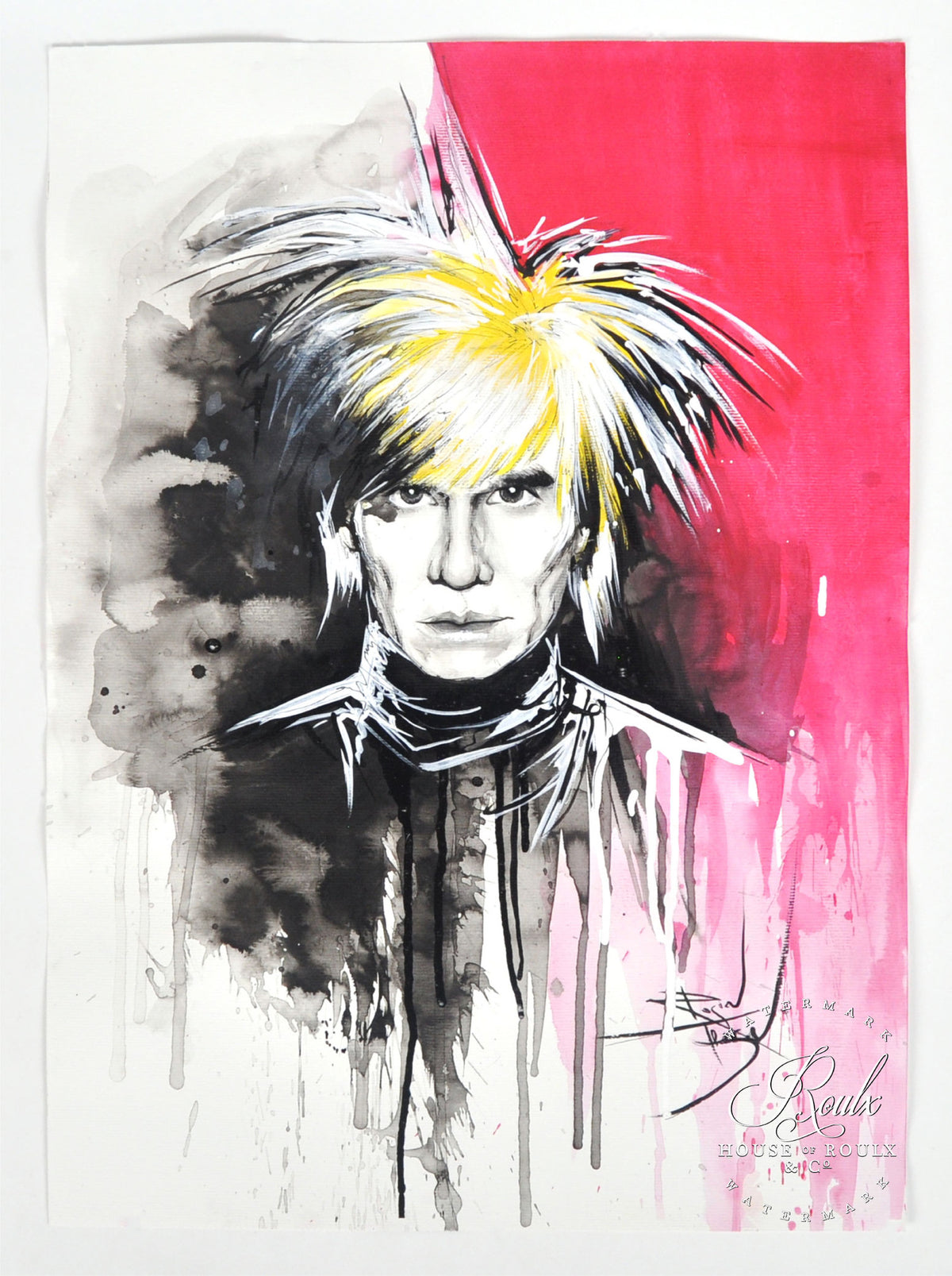 Therése Rosier &quot;Andy Warhol&quot; - Original Watercolor Painting