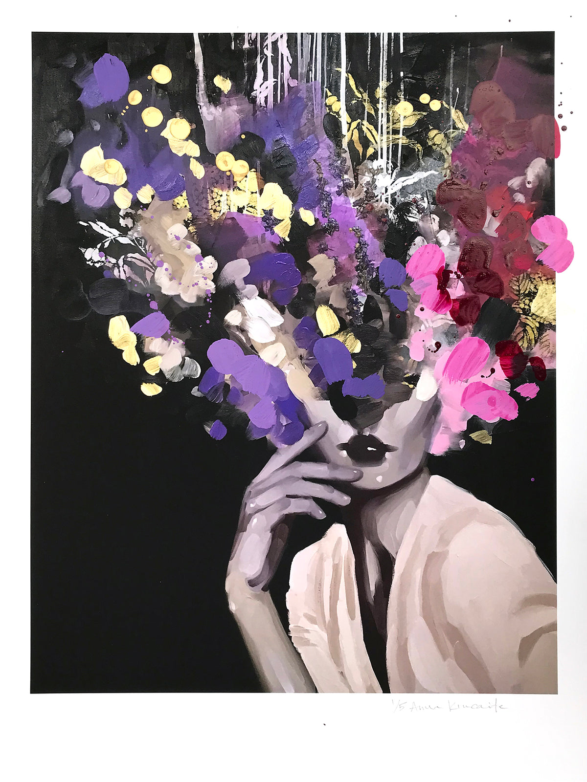 Anna Kincaide &quot;This Is Not About Us&quot; - Hand-Embellished Unique Variant, Edition of 5 - 18 x 24&quot;