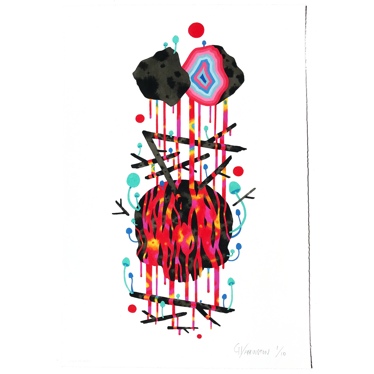 Graham Yarrington &quot;Leaky Geode Totem&quot; - Archival Print, Limited Edition of 10 - 13 x 19&quot;
