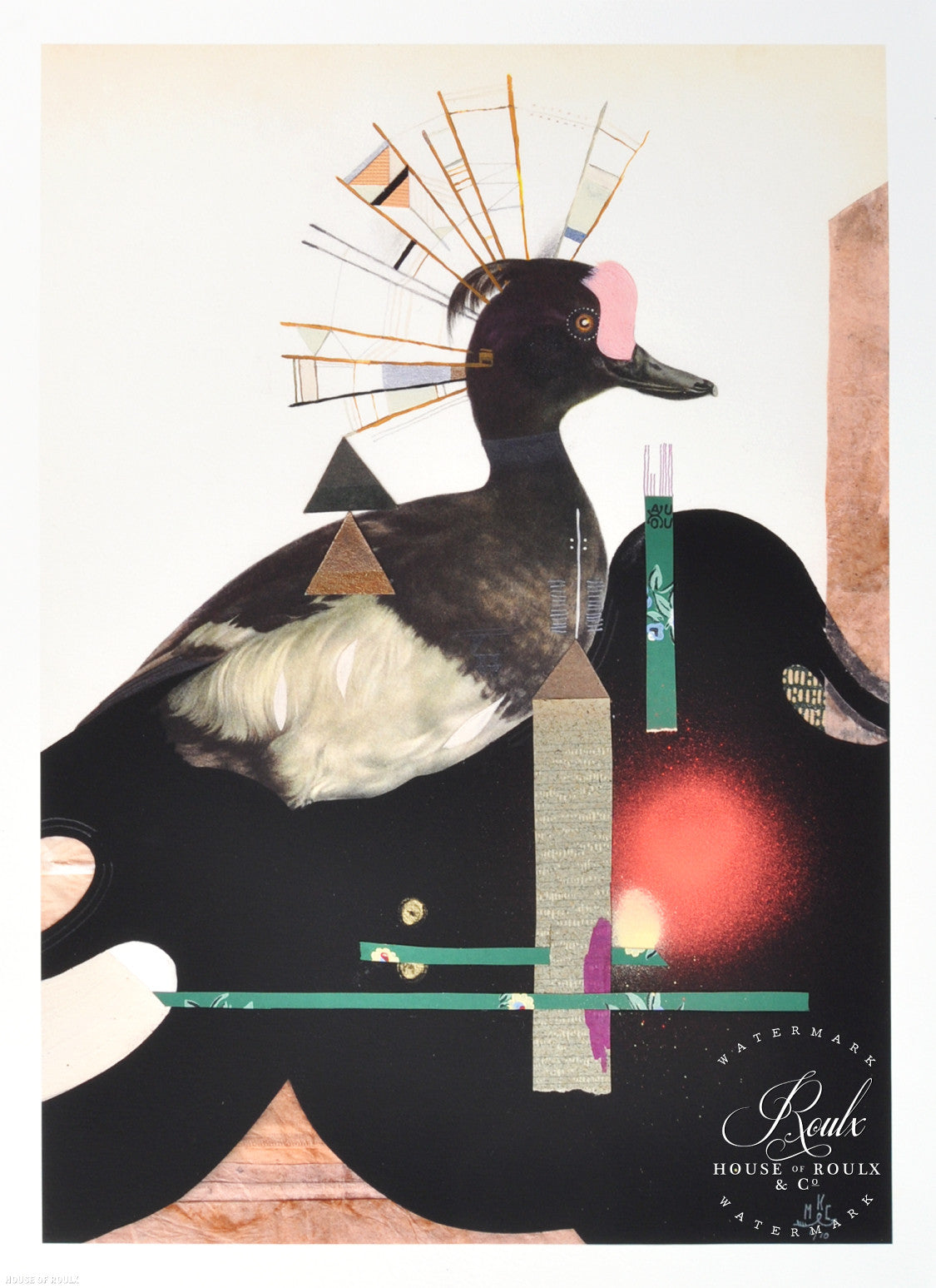 Monica Canilao &quot;The Tufted Duck&quot; - Hand-Embellished Print