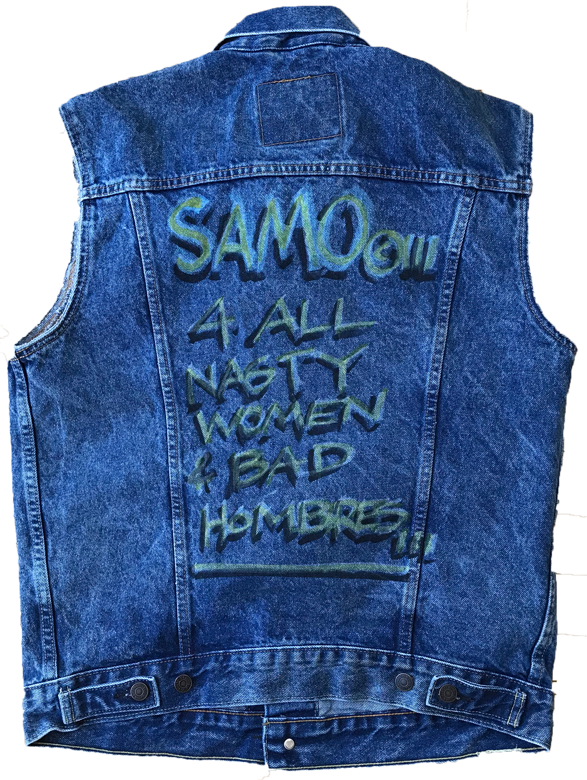 Al Diaz &quot;SAMO©…&quot; - Original Hand-Painted Vintage Levi&#39;s Denim Vest