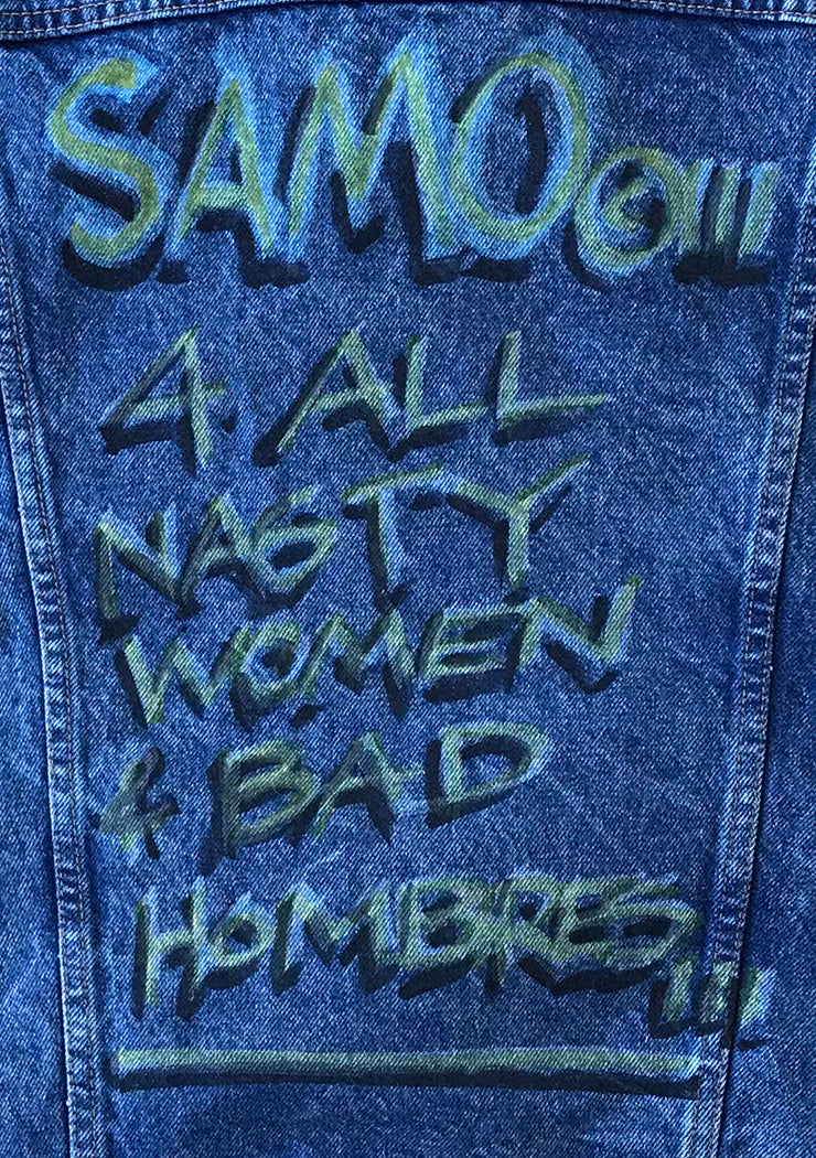 Al Diaz &quot;SAMO©…&quot; - Original Hand-Painted Vintage Levi&#39;s Denim Vest