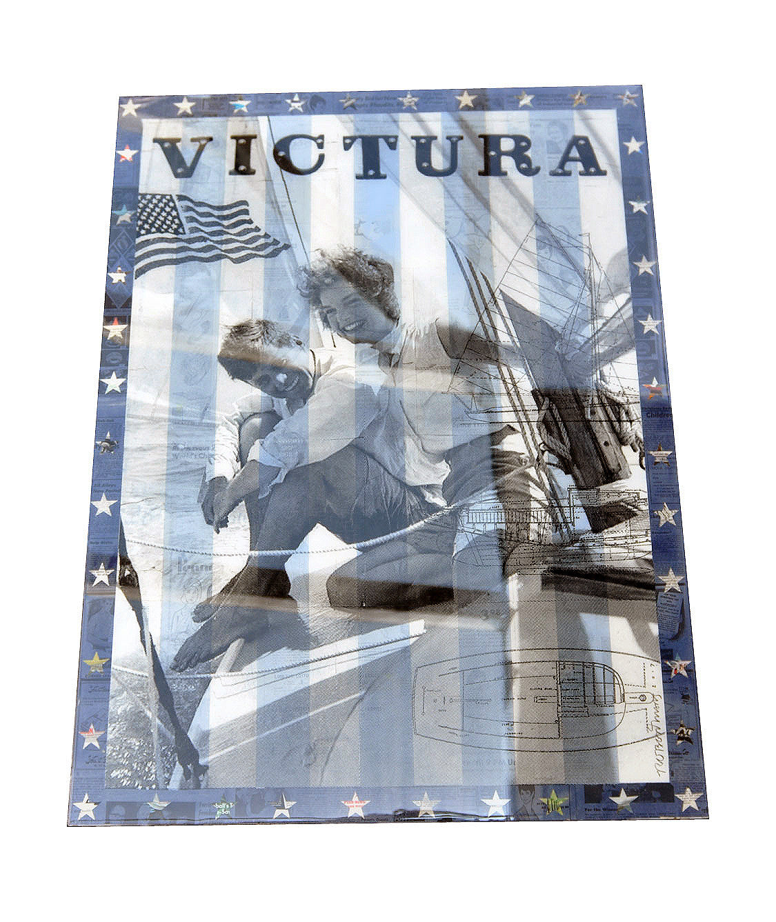 Robert Mars &quot;Victura&quot; - Original Mixed Media - Resin Coated on Wood Panel