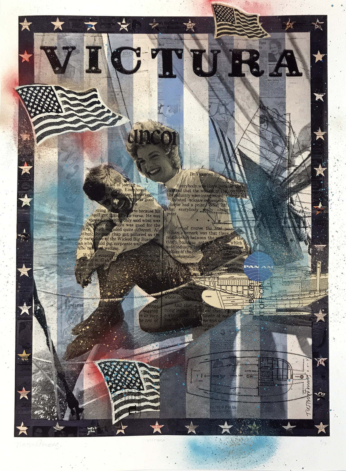 Robert Mars &quot;Victura&quot; - Hand-Embellished Unique Print, #1/3