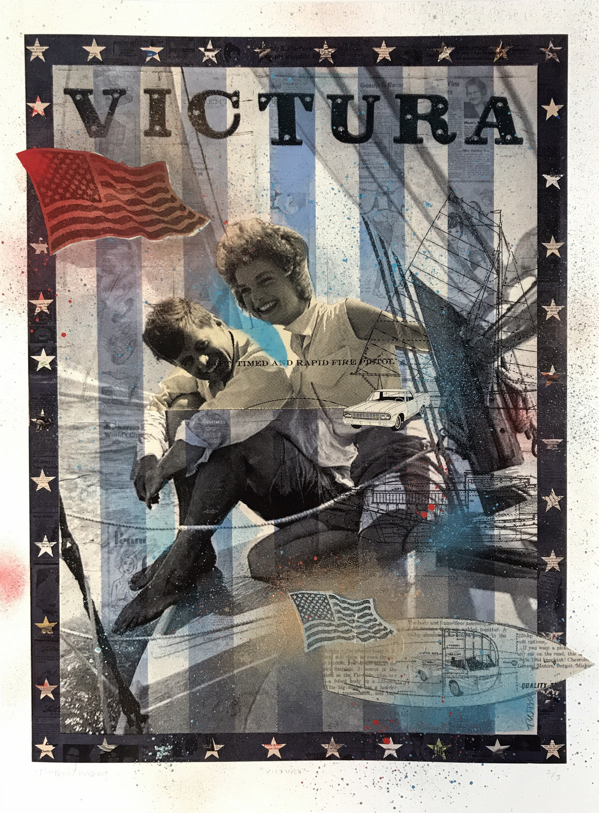 Robert Mars &quot;Victura&quot; - Hand-Embellished Unique Print, #2/3