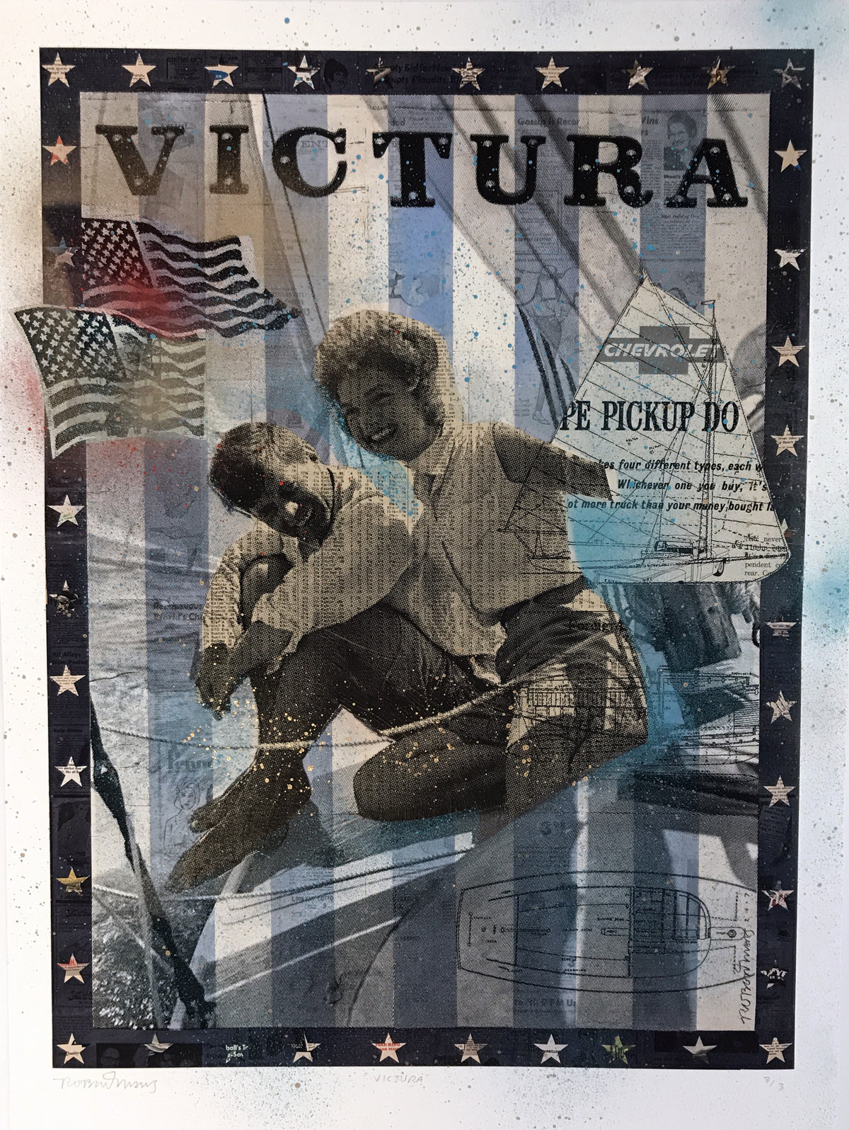 Robert Mars &quot;Victura&quot; - Hand-Embellished Unique Print, #3/3