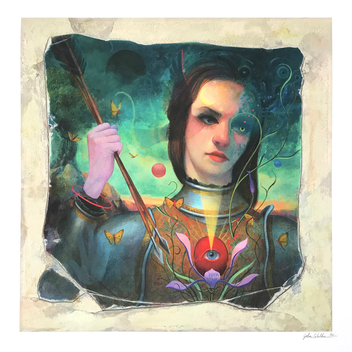 John Walker &quot;Black Moon Voyager&quot; - Archival Print, Limited Edition of 12 - 17 x 17&quot;