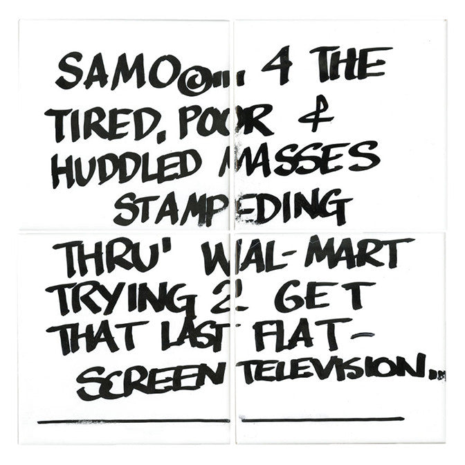 Al Diaz &quot;SAMO©…&quot; - Original Ink on 4 Ceramic Tiles