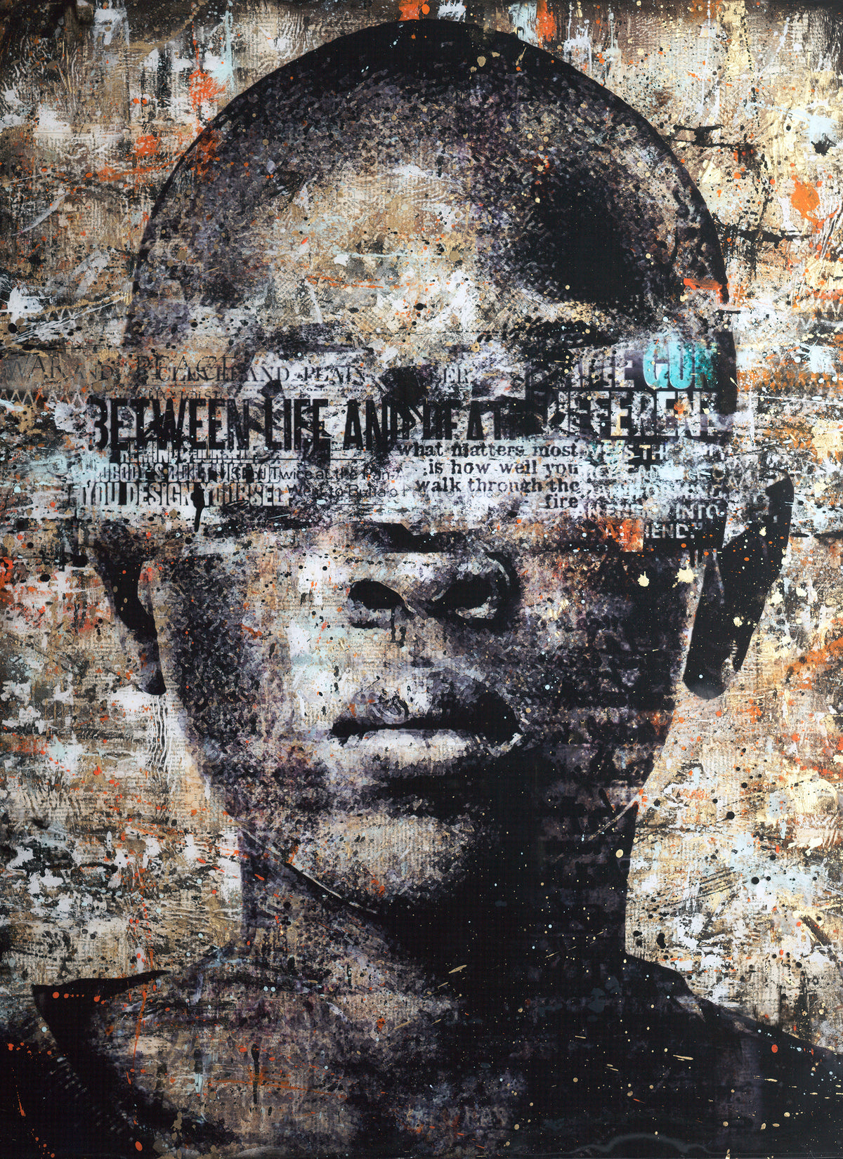 Markus Sebastiano &quot;War and Peace&quot; - Original Mixed Media Work - 36 x 48 x 1.5&quot;