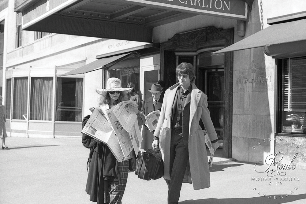 Warren Beatty &amp; Michelle Phillips (by Peter Warrack) - Limited Edition, Archival Print