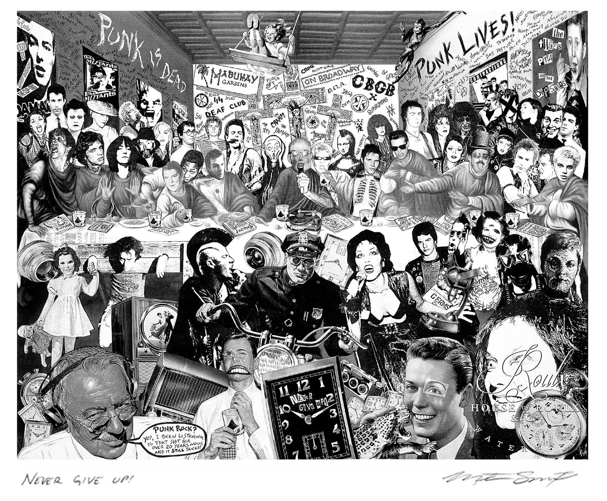 Winston Smith &quot;Never Give Up&quot; - Limited Edition, Archival Print