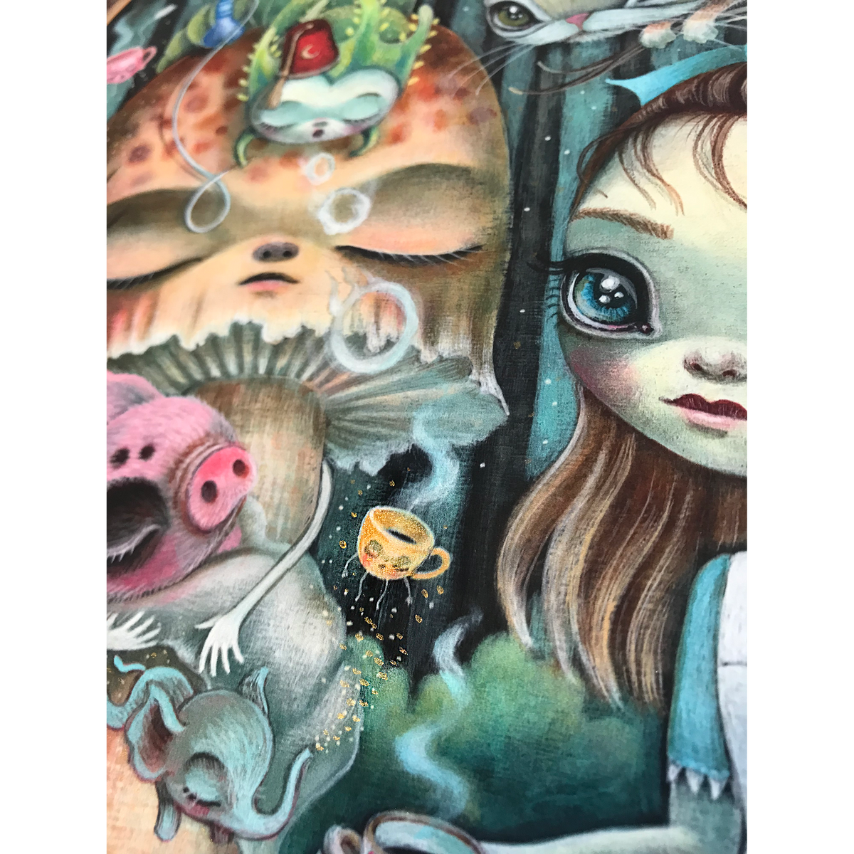 Laura Colors &quot;The Magic of Wonderland&quot; - Hand-Embellished Edition of 10 - 13 x 17&quot;