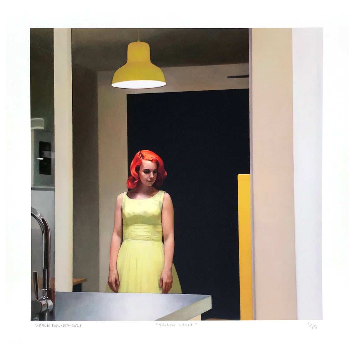 Shaun Downey &quot;Yellow Shelf&quot; - Archival Print, Limited Edition of 15 - 12 x 12&quot;