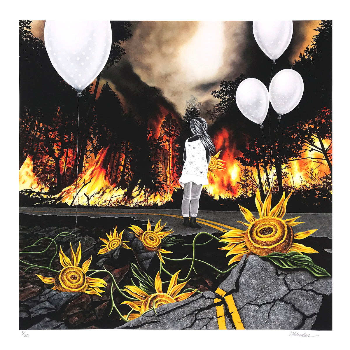 Nicole Gordon &quot;You Hesitate&quot; - Archival Print, Limited Edition of 20 - 24 x 24&quot;