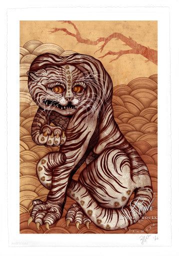 ZSO/Sara Blake &quot;Folk Tiger&quot; - Archival Print, Limited Edition of 12 - 13 x 19&quot;