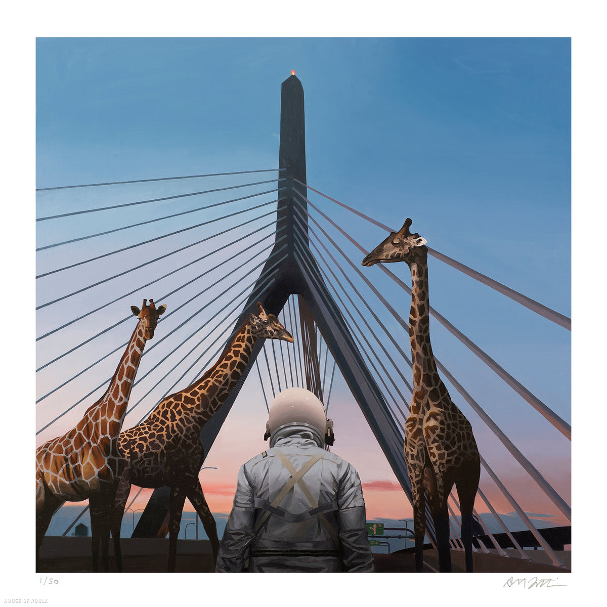 Scott Listfield &quot;Zakim&quot; - Archival Print, Limited Edition of 50 - 17 x 17&quot;