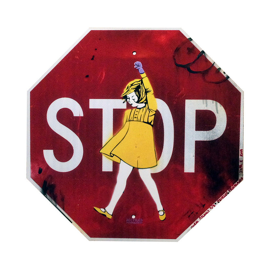 Recycled Propaganda &quot;Moral Assault&quot; - Die Cut, Hand-Embellished Unique Print, #2/5
