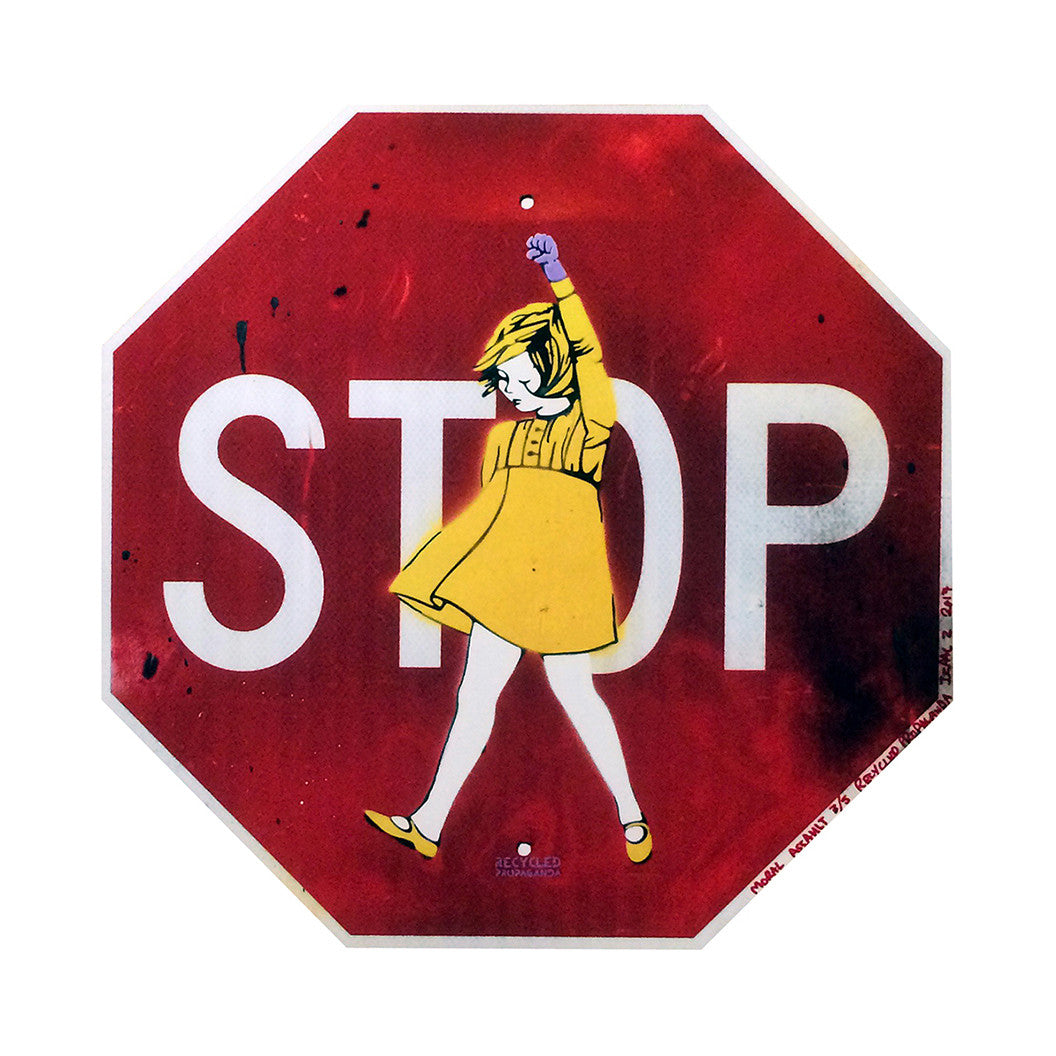 Recycled Propaganda &quot;Moral Assault&quot; - Die Cut, Hand-Embellished Unique Print, #3/5