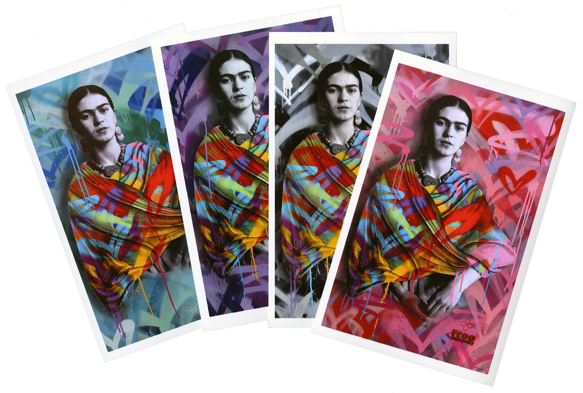 Free Humanity &quot;Frida Kahlo&quot; - 4 x Vinyl Stickers