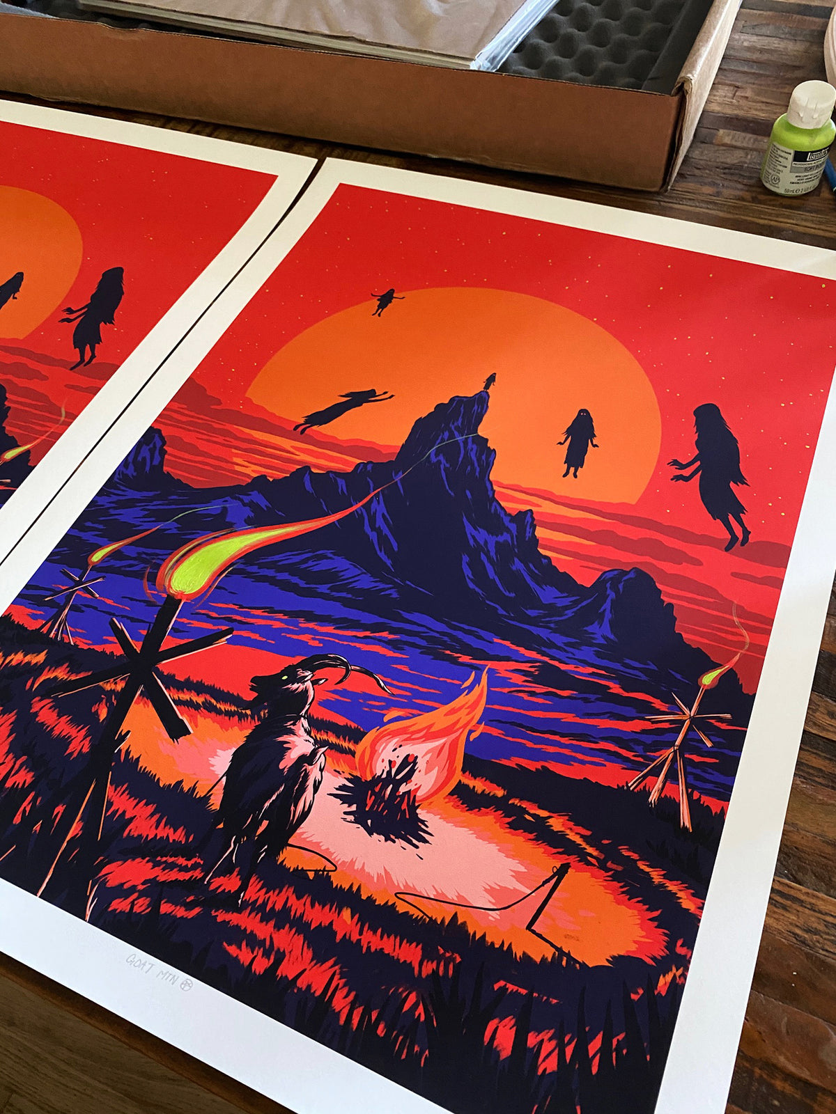 The Draculas &quot;GOAT MNT&quot; - Hand-Embellished Variant, Edition of 5 - 18 x 24&quot;