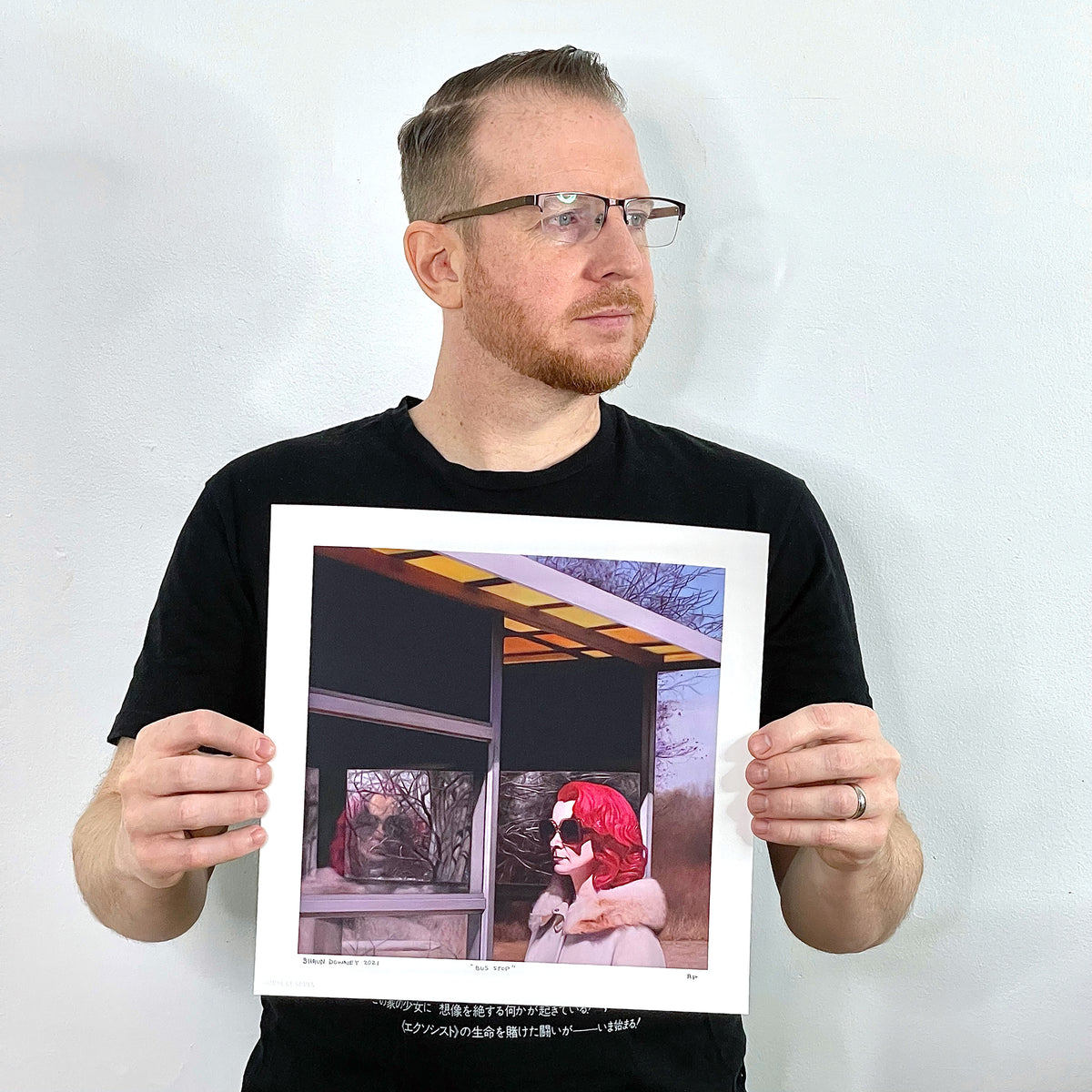 Shaun Downey &quot;Bus Stop&quot; - Archival Print, Limited Edition of 15 - 12 x 12&quot;