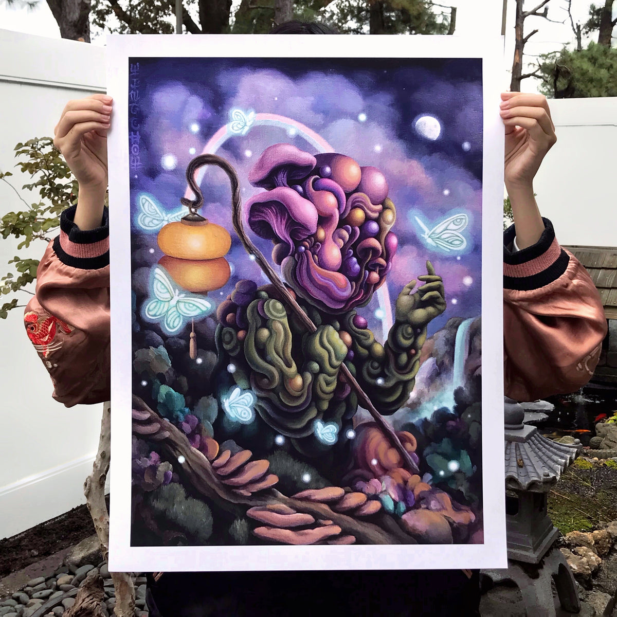 Wingchow &quot;Moth Shepherd&quot; - Hand-Embellished Edition of 10 - 18 x 24&quot;