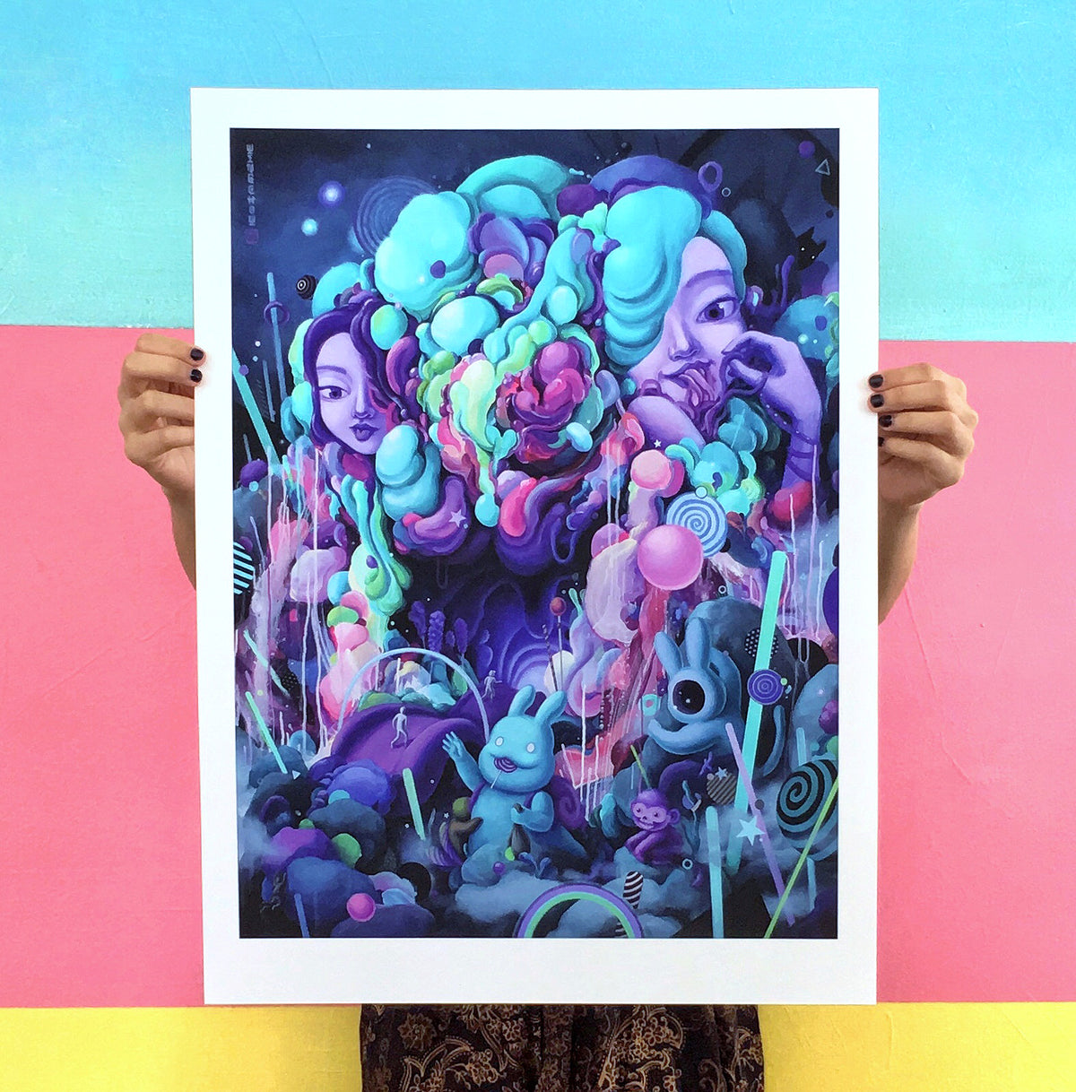 Wingchow &quot;Candy Eaters Den&quot; - Hand-Embellished Variant, 1 of 5 - 18 x 24&quot;