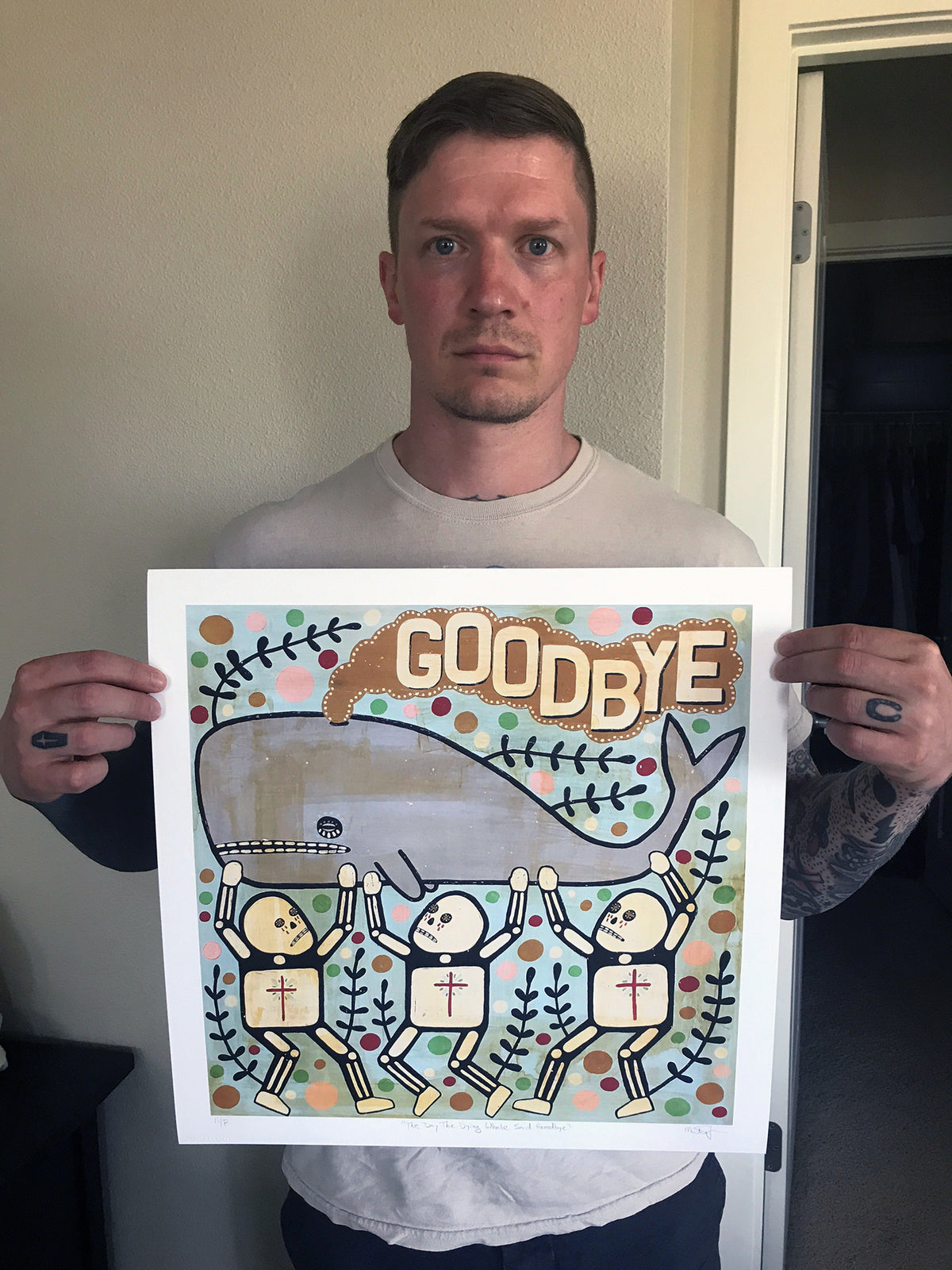 Mike Egan &quot;The Day the Dying Whale Said Goodbye&quot; - Archival Print, Limited Edition of 12 - 17 x 17&quot;