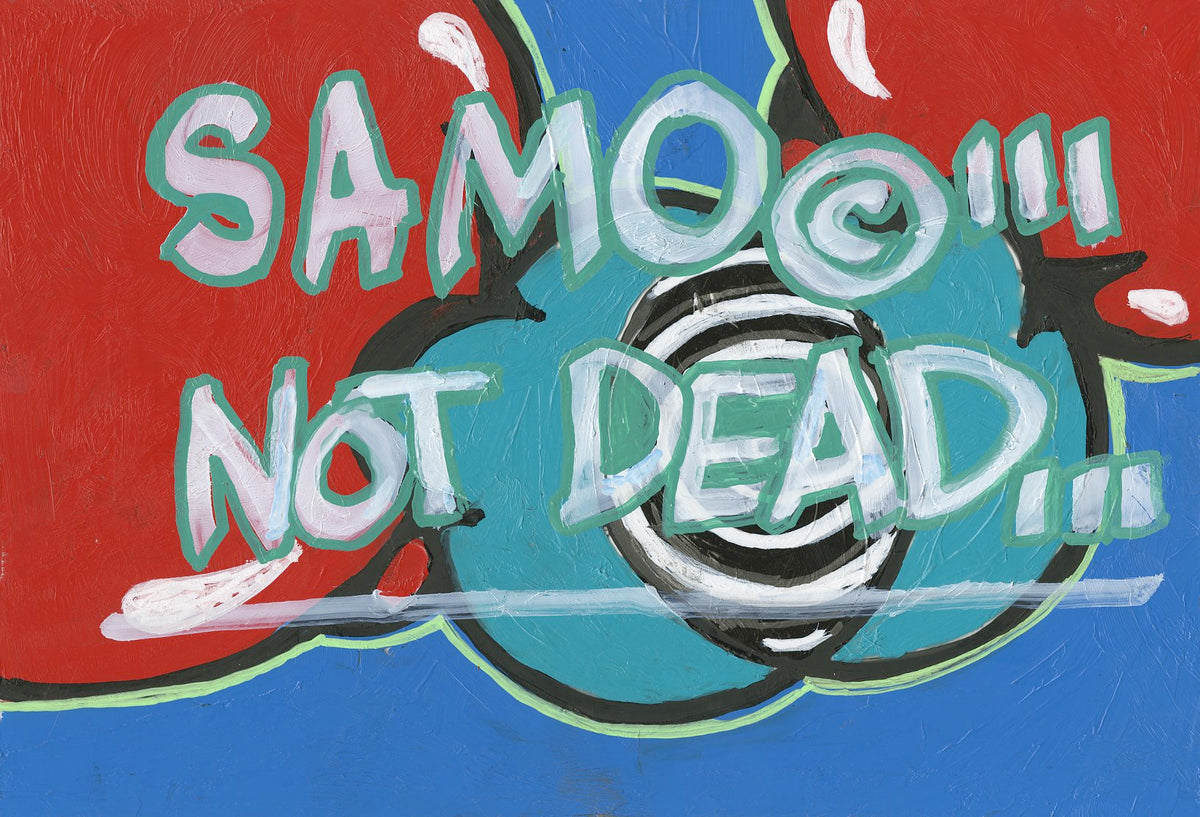 Al Diaz &amp; Nic 707 &quot;SAMO©…Not Dead&quot; - Original Paint on Plexiglass - 7.5 x 11&quot;