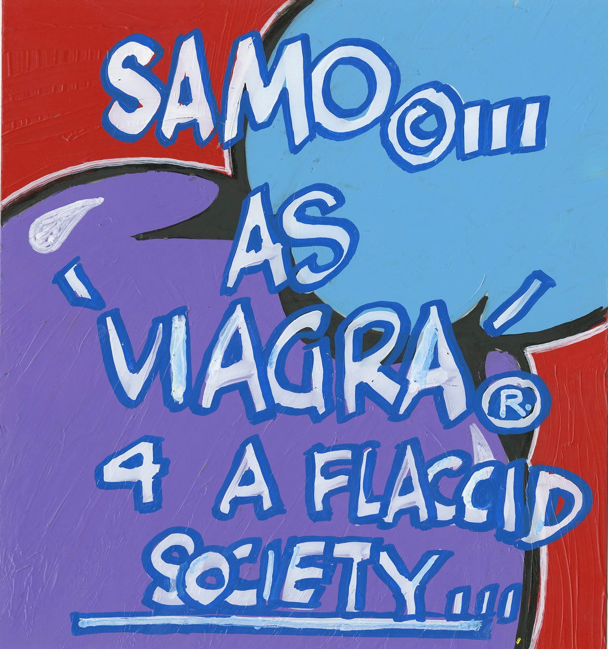 Al Diaz &amp; Nic 707 &quot;SAMO©…as Viagra 4&quot; - Original Paint on Plexiglass - 10 x 11&quot;