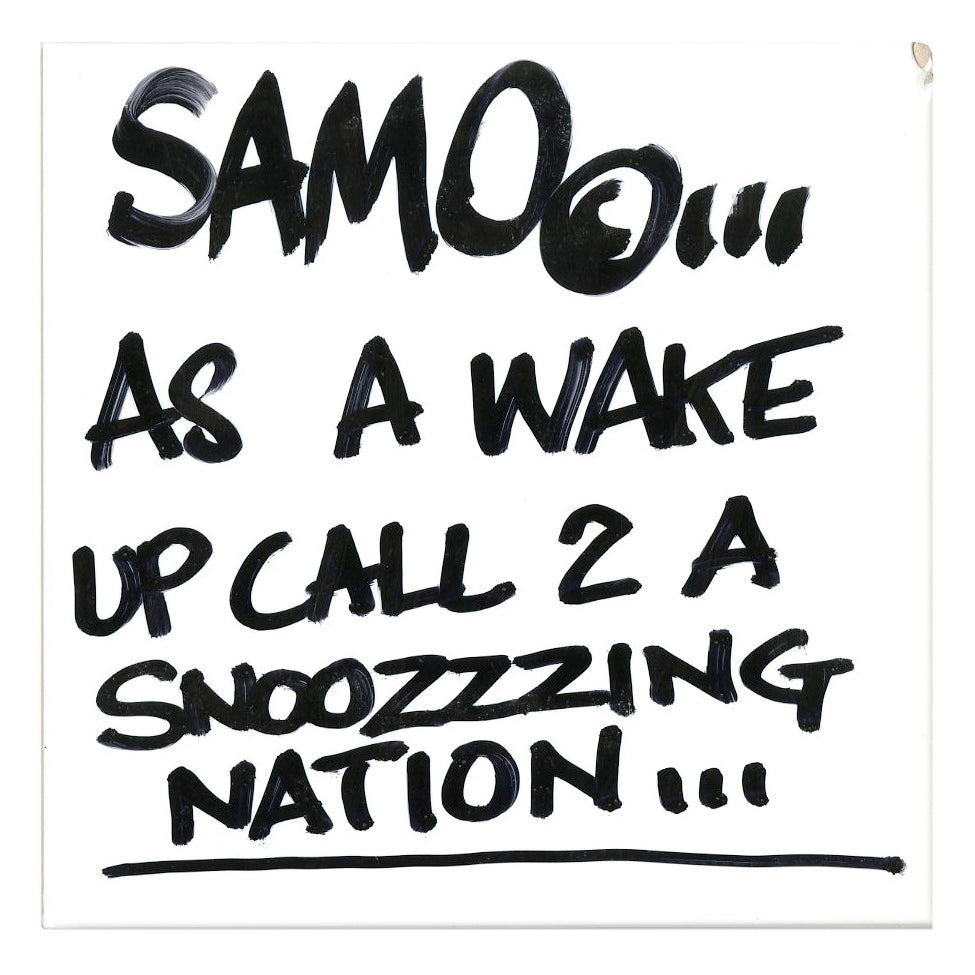 Al Diaz &quot;SAMO©…&quot; - Original Ink on Ceramic Tile, Single - 6 x 6&quot;