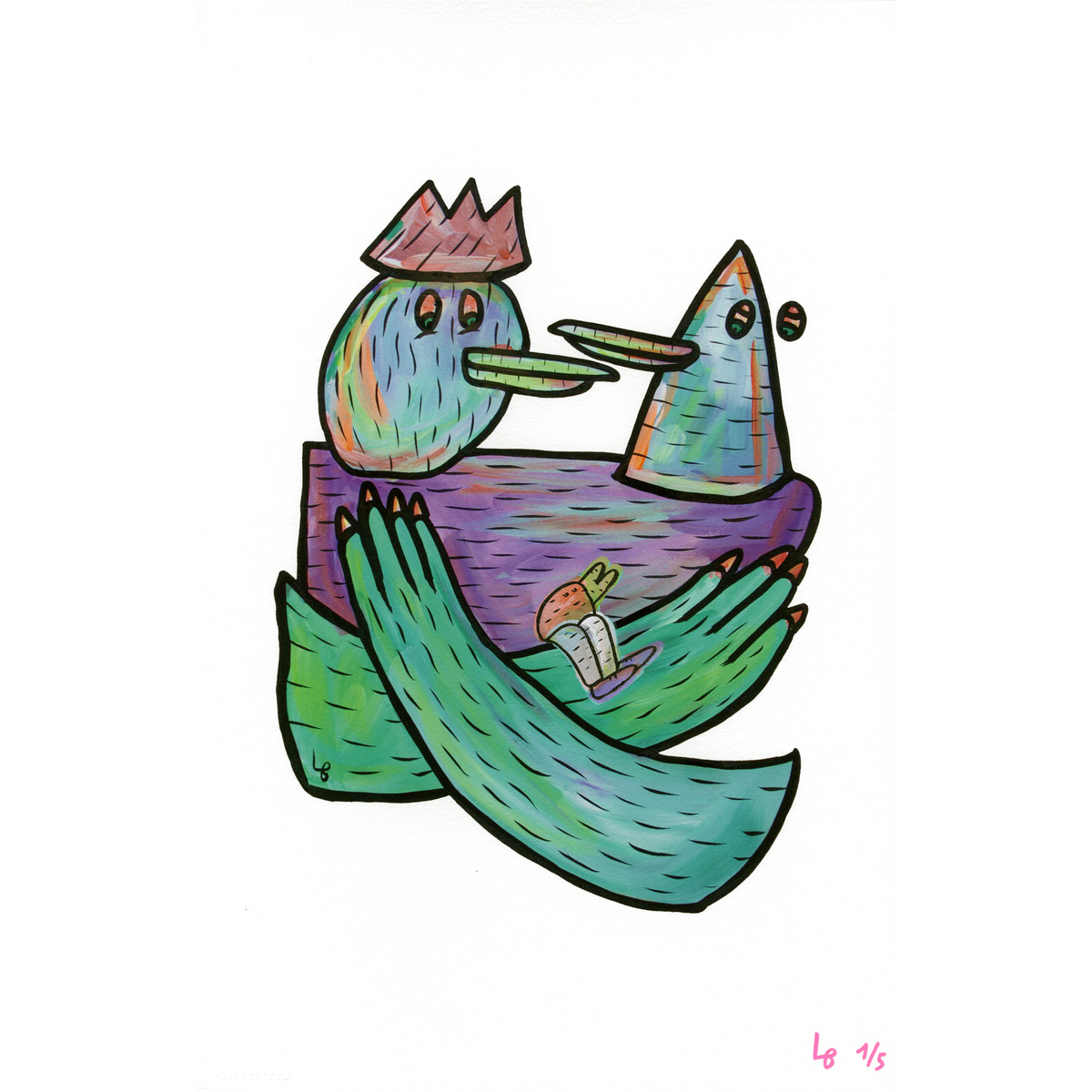Lucas Beaufort &quot;Bulus&quot; - Hand-Embellished Edition of 5 - 11 x 17&quot;
