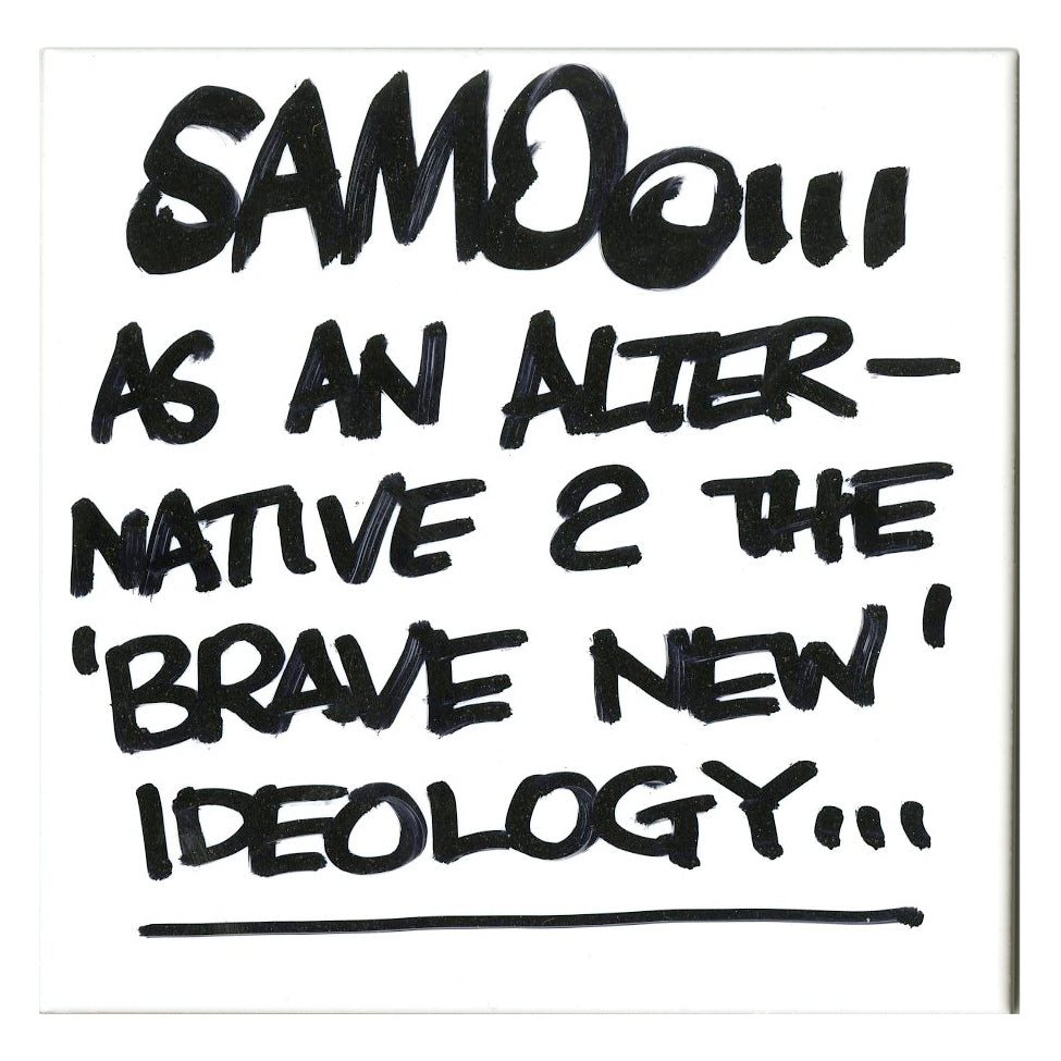 Al Diaz &quot;SAMO©…&quot; - Original Ink on Ceramic Tile, Single - 6 x 6&quot;