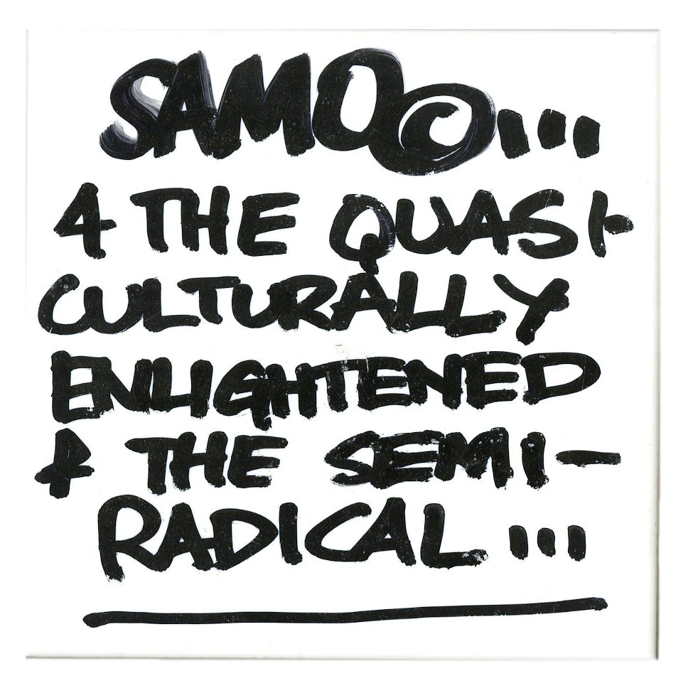 Al Diaz &quot;SAMO©…&quot; - Original Ink on Ceramic Tile, Single - 6 x 6&quot;