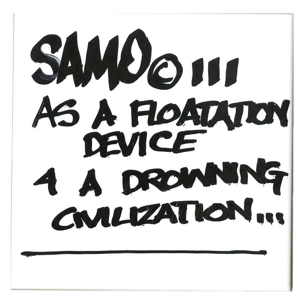 Al Diaz &quot;SAMO©…&quot; - Original Ink on Ceramic Tile, Single - 6 x 6&quot;