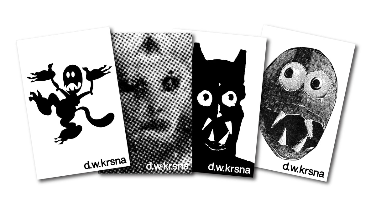 d.w. krsna - 4 x Vinyl Sticker Slap Pack - 4 x 6 Inches