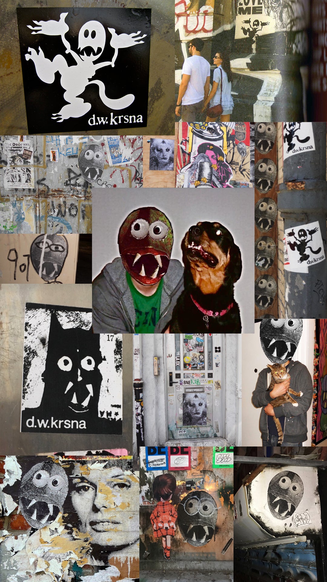 d.w. krsna - 4 x Vinyl Sticker Slap Pack - 4 x 6 Inches