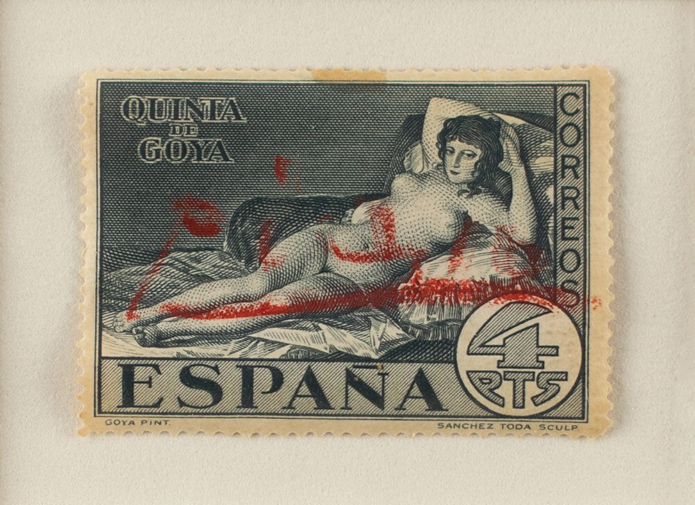 Pablo Picasso - &quot;Naked Maja&quot; - Signed Stamp in Full Vintage Frame