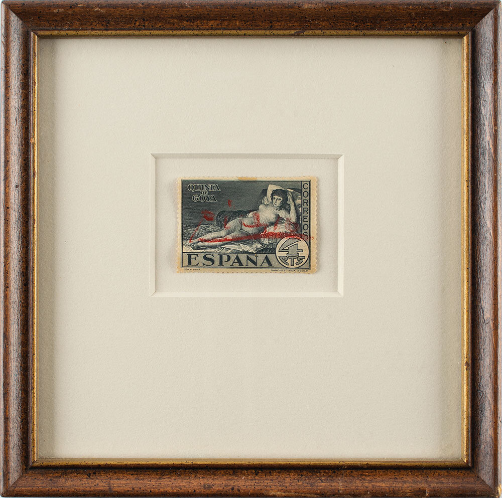 Pablo Picasso - &quot;Naked Maja&quot; - Signed Stamp in Full Vintage Frame