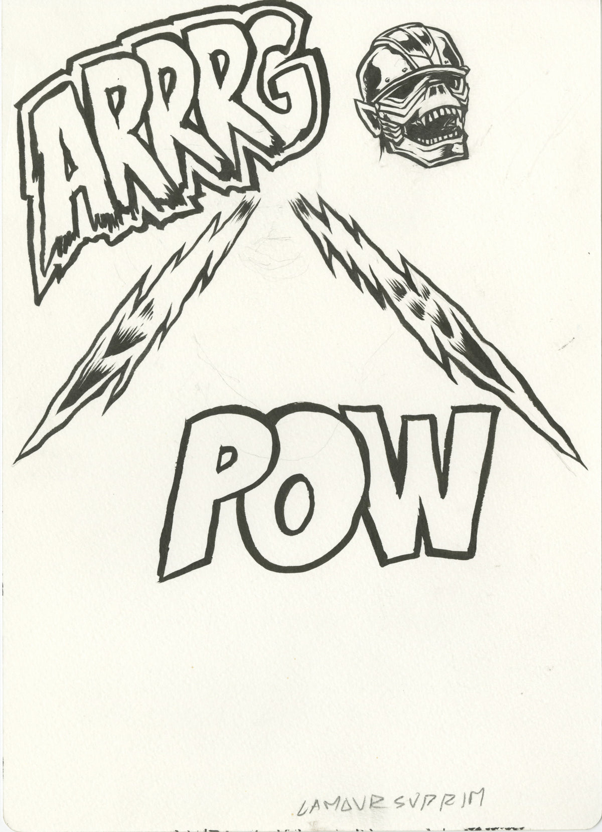 L&#39;Amour Supreme - CZARFACE - 3 Signed Original Ink Process Sketchs