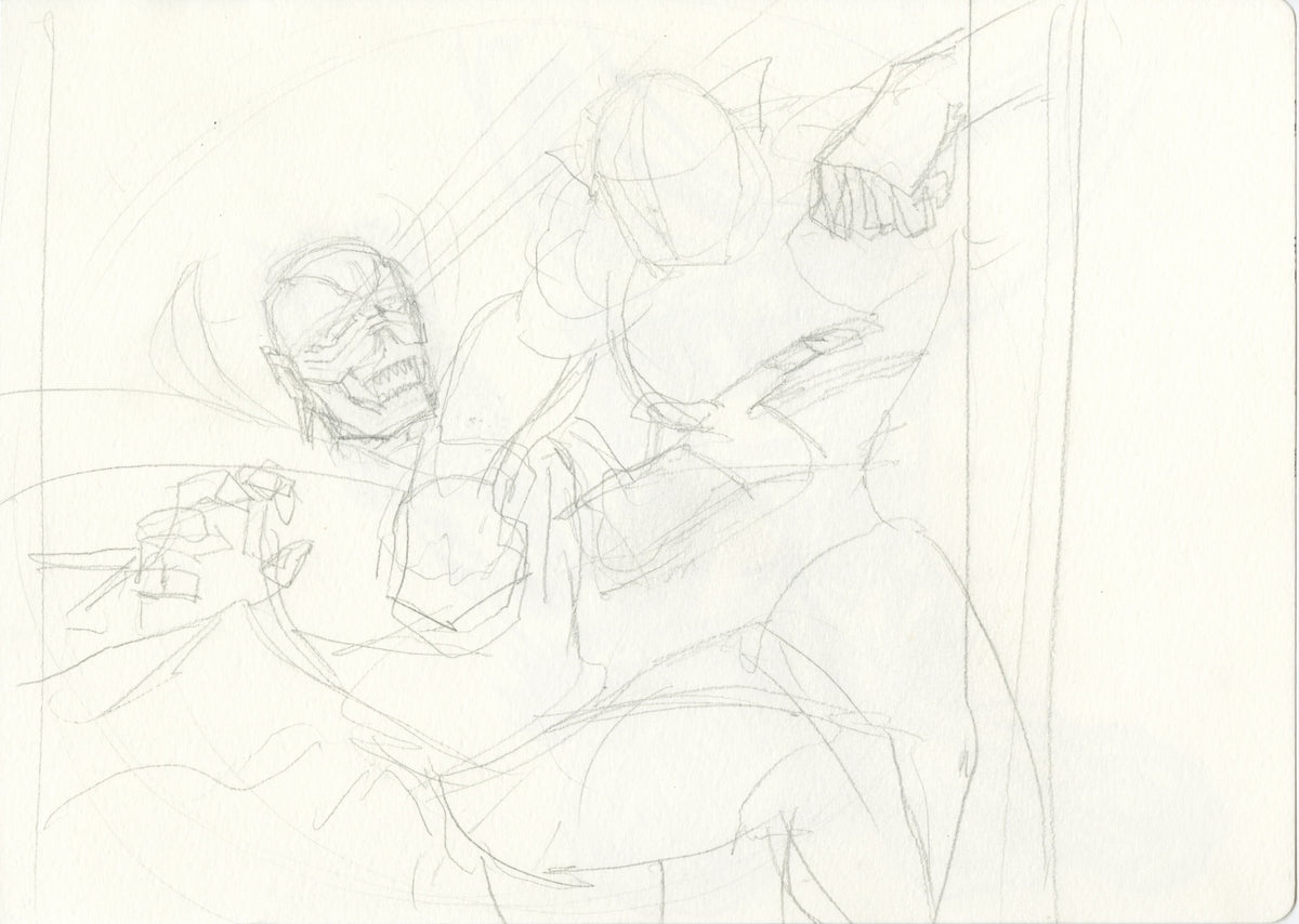 L&#39;Amour Supreme - CZARFACE, MF DOOM - Signed Original Ink Process Sketch