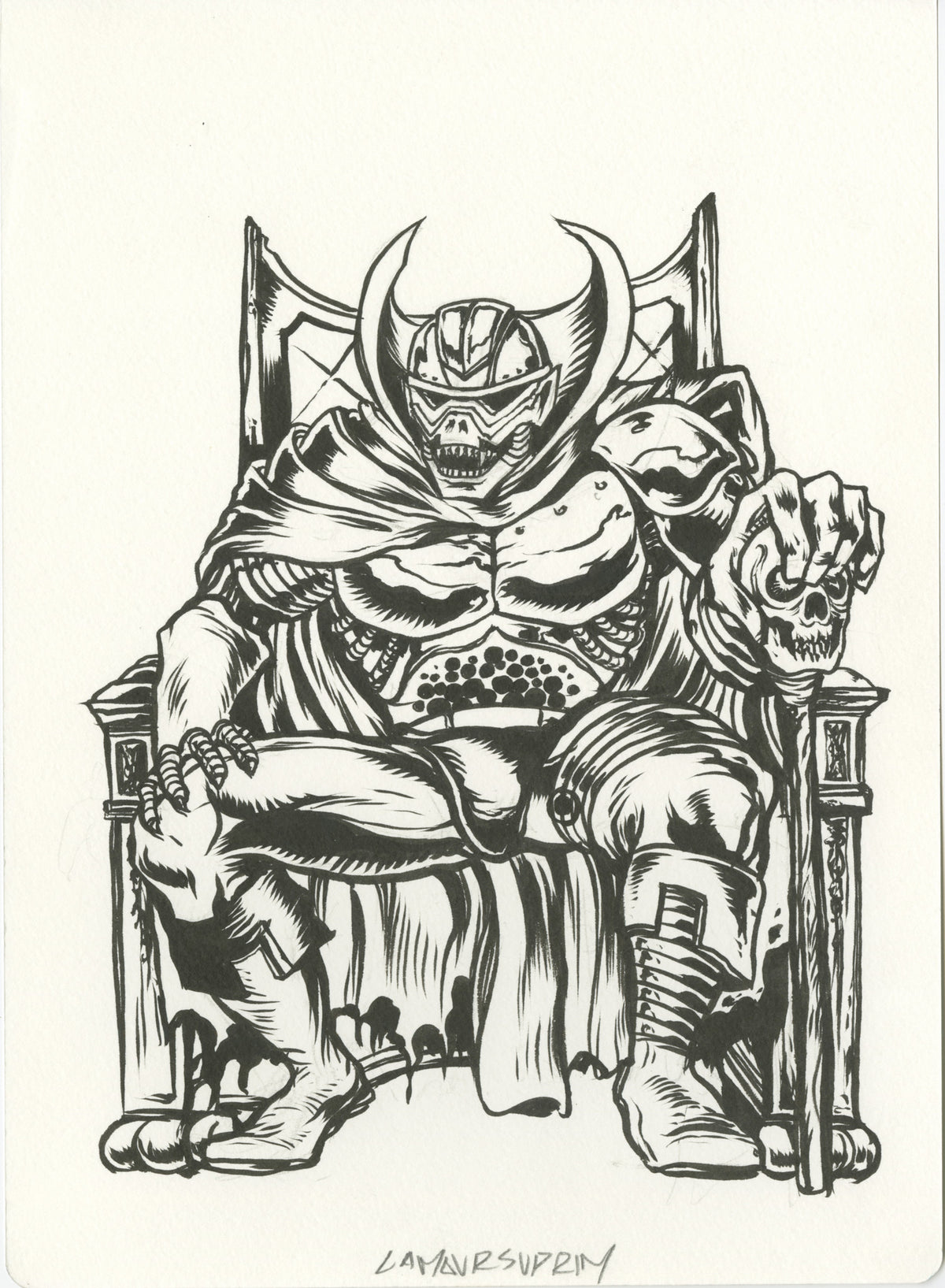 L&#39;Amour Supreme - CZARFACE - Signed Original Ink Process Sketch