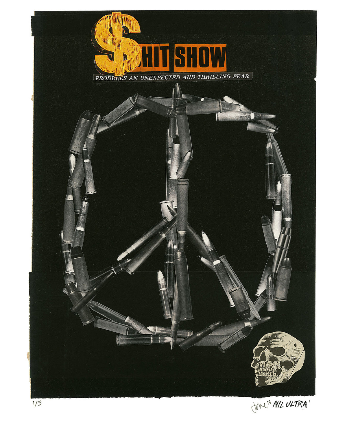 Nil Ultra &quot;Shit Show&quot; - Hand-Embellished Edition of 3 - 11 x 17&quot;