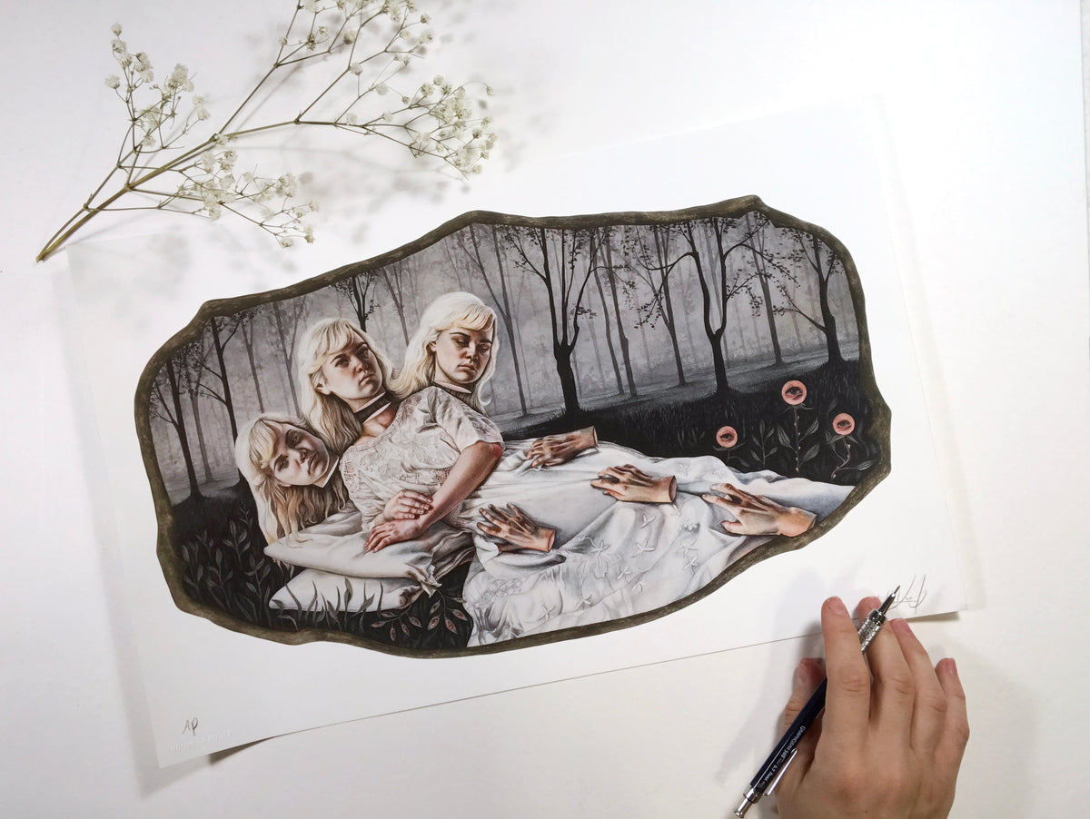 Michelle Avery Konczyk - &quot;Queen of the Forest&quot;- Archival Print, Embellished Edition of 5 - 11 x 17&quot;