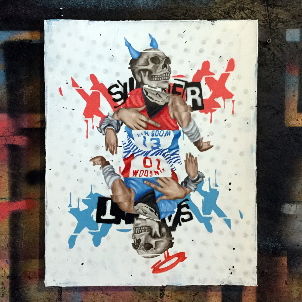 Tyler Whitlock &quot;SINNER/SAINT&quot; - Original Painting on Canvas - 16 x 20&quot;
