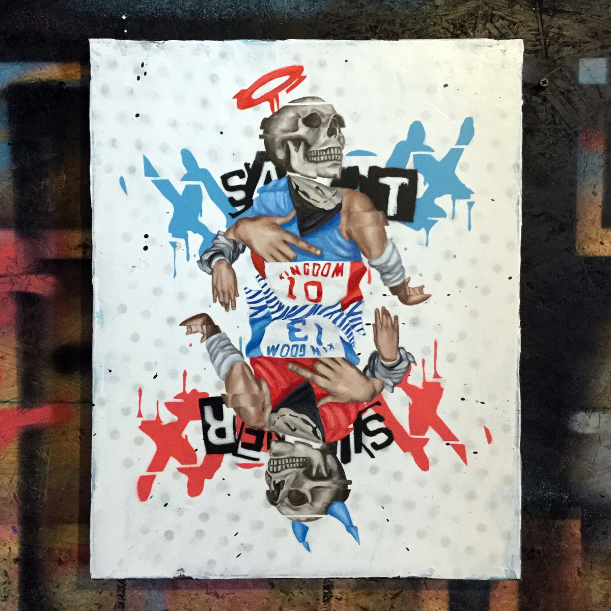 Tyler Whitlock &quot;SINNER/SAINT&quot; - Original Painting on Canvas - 16 x 20&quot;